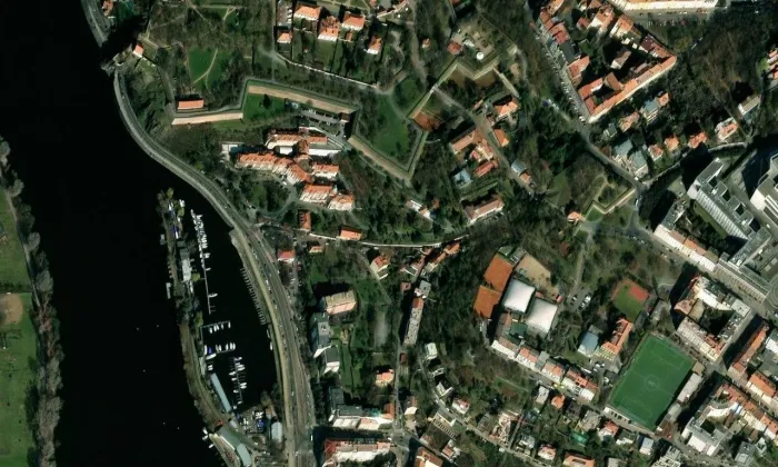 Rybářská 5 – letecký pohled