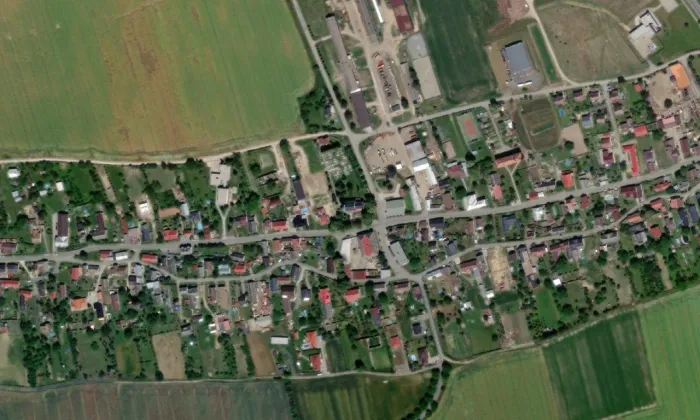 Sýpka (Úvalno) – letecký pohled