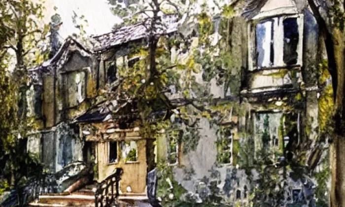 Sady Na Skalce – akvarel