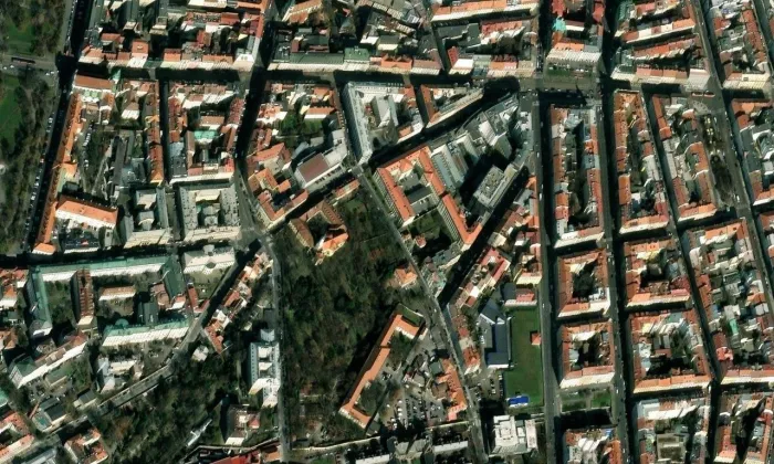 Sanatorium O. Schneidera – letecký pohled