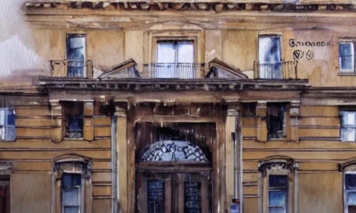 Schebkův palác – akvarel