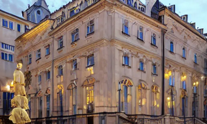 Schirdingovský palác – noc