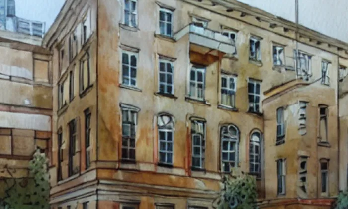 Schrattenbachův palác – akvarel
