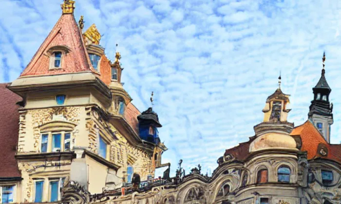 Schwarzenberský palác v Praze – jaro