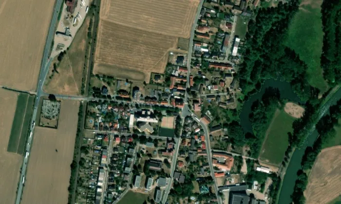 Sehnoutkův dům – letecký pohled