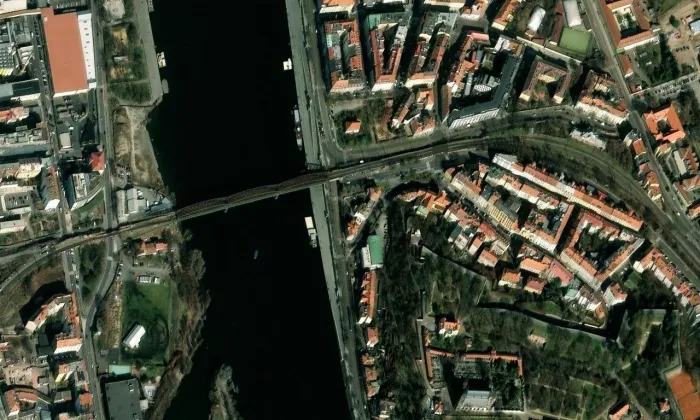 Sequensova vila – letecký pohled