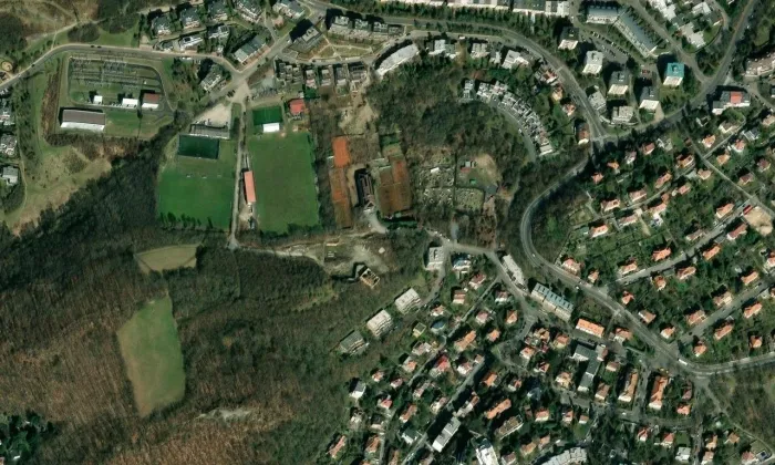 Skalka (usedlost na Smíchově) – letecký pohled