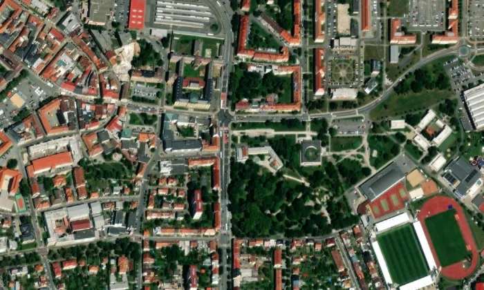 Slovácké muzeum – letecký pohled