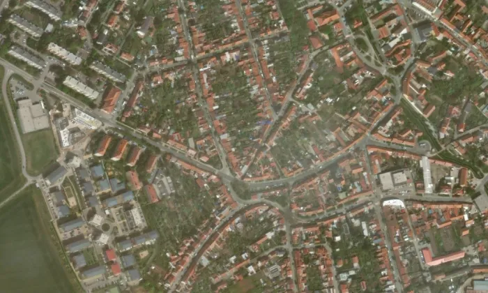 Smírčí kámen (Šlapanice) – letecký pohled