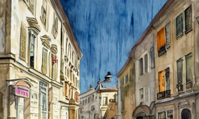 Sněmovní – akvarel
