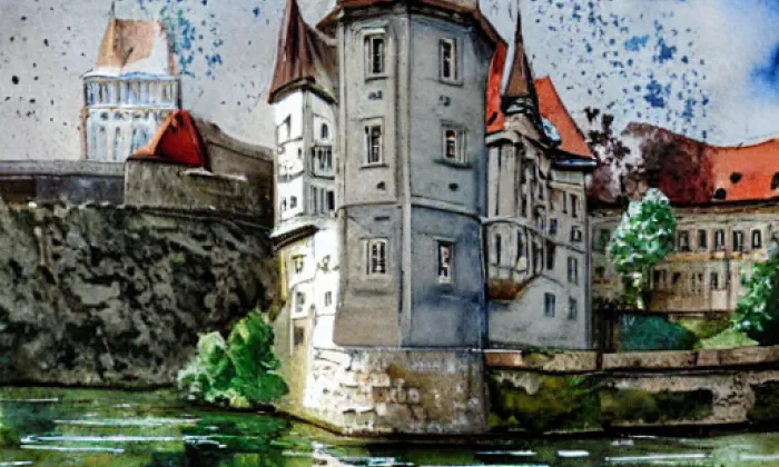 Soběsuky – akvarel