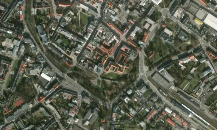 Sobkův palác – letecký pohled