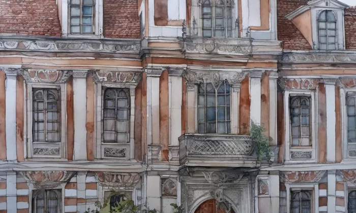 Sobkův palác – akvarel
