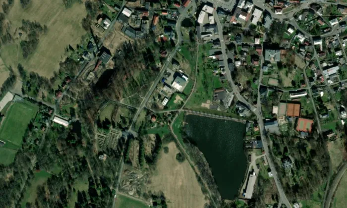 Socha lva – letecký pohled