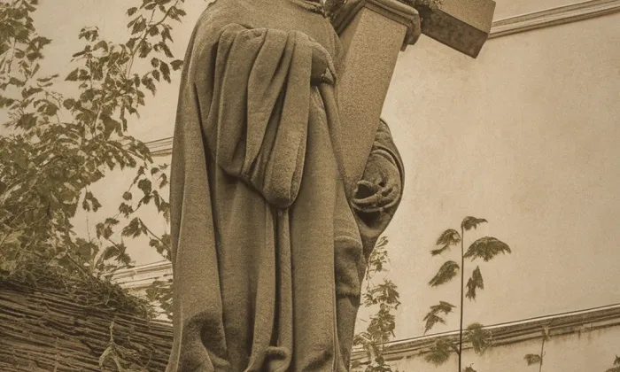 socha svatého Bernarda z Clairvaux – historická rekonstrukce
