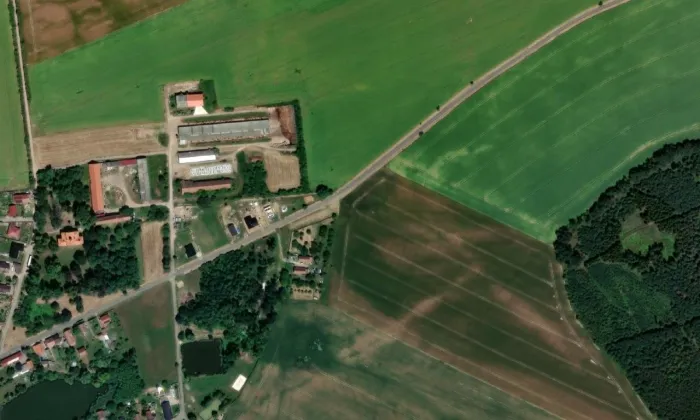 socha svatého Františka Xaverského (Barchov) – letecký pohled
