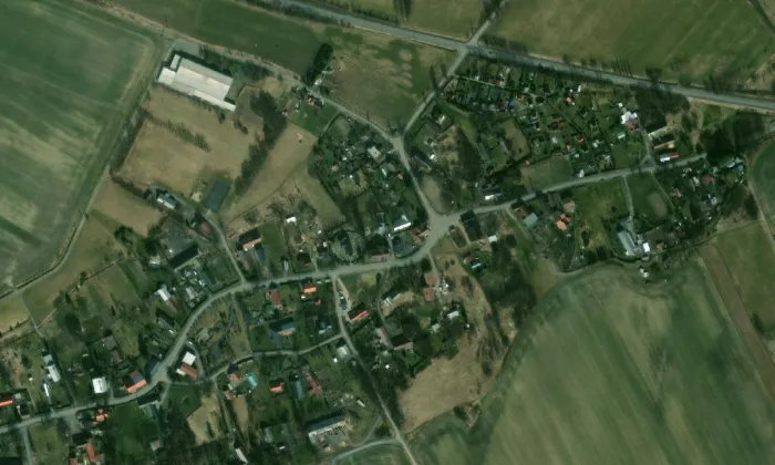 Socha svatého Jana Nepomuckého (Čermná ve Slezsku) – letecký pohled