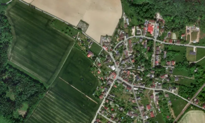 Socha svatého Josefa s Ježíškem – letecký pohled