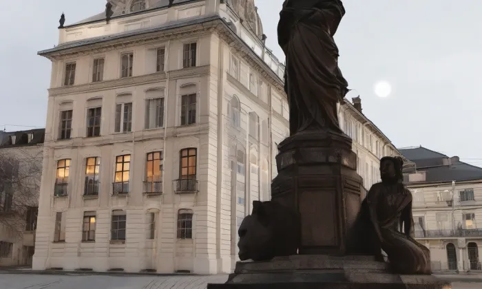 Socha svatého Václava (Hradčany) – noc