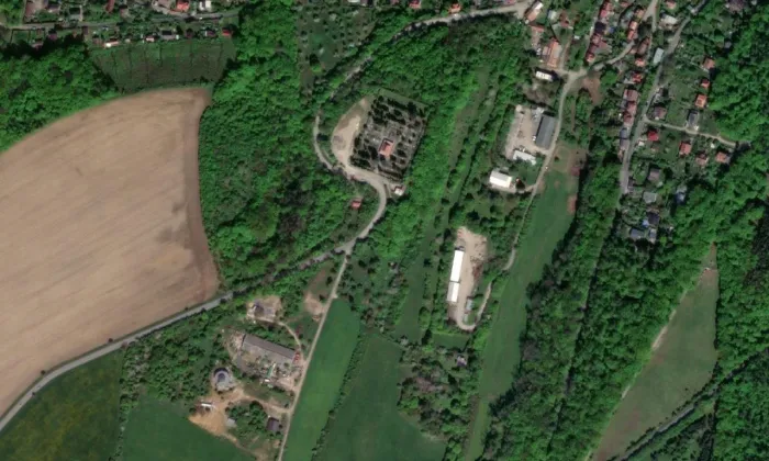 Sochorova hrobka – letecký pohled