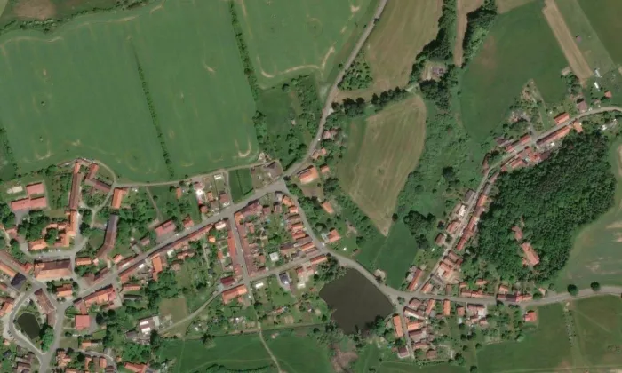 Sokolovna (Chudenice) – letecký pohled