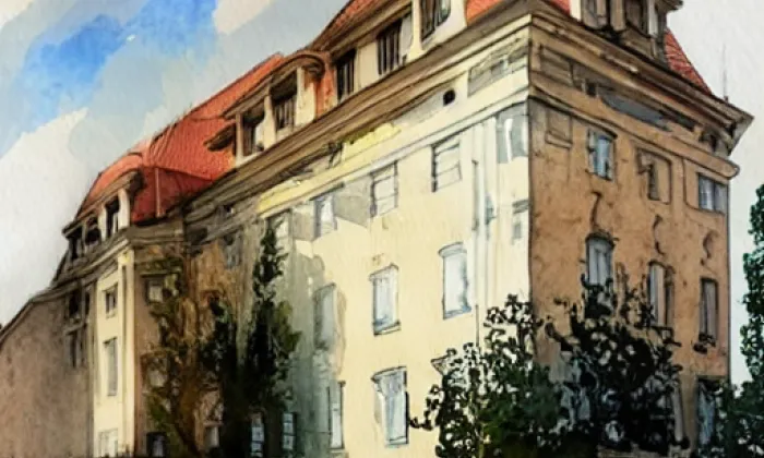 Soukromá vysoká škola ekonomická Znojmo – akvarel