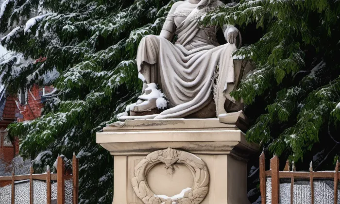 Sousoší Piety – winter