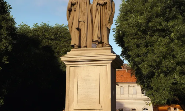 Sousoší svatého Cyrila a Metoděje – noc