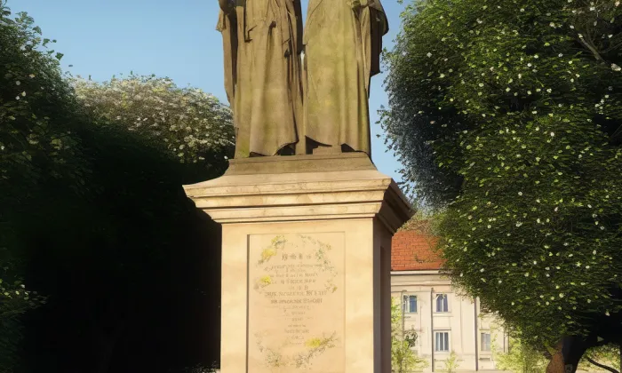 Sousoší svatého Cyrila a Metoděje – jaro