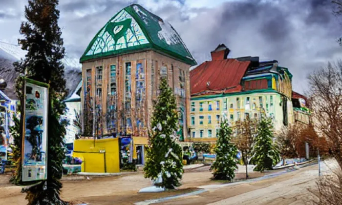 Společenský dům ve Františkových Lázních – winter