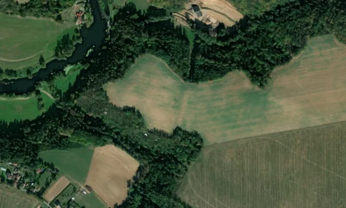 Střapole – letecký pohled