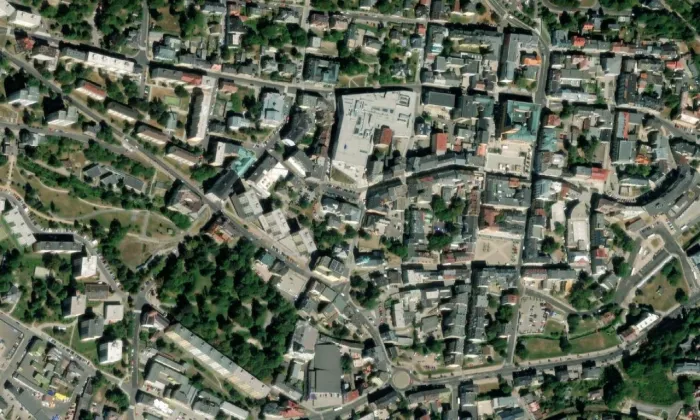 Stará fara – letecký pohled