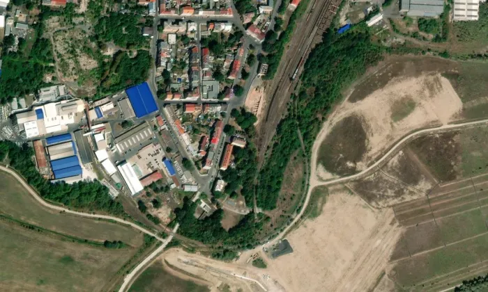 Staré nádraží Duchcov – letecký pohled