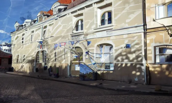 staré proboštství na Vyšehradě – akvarel