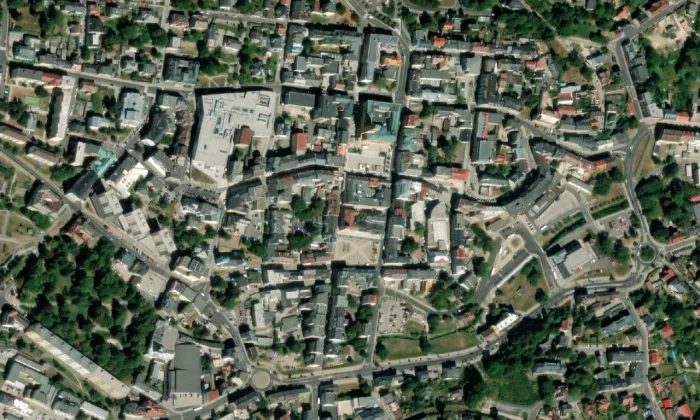 Stará radnice (Jablonec nad Nisou) – letecký pohled