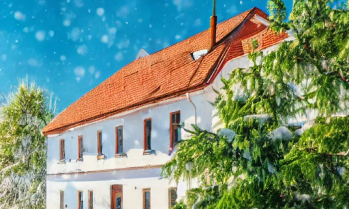 starý zámek Golčův Jeníkov – winter