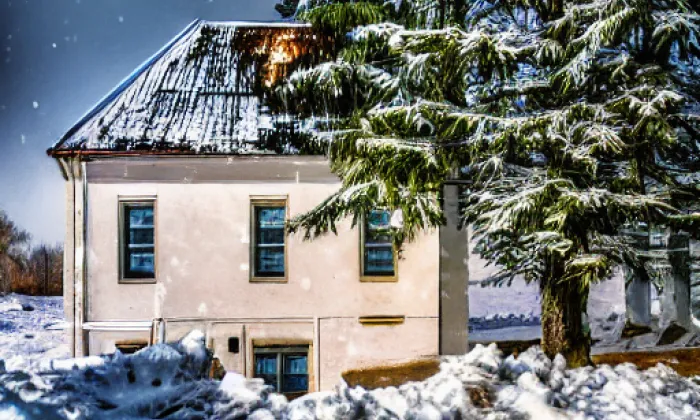 Starý zámek Neznašov – zima
