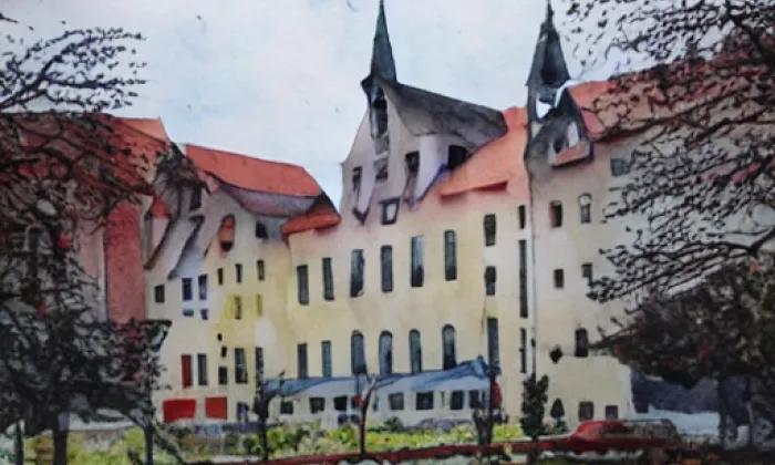 Starobrněnský klášter – akvarel