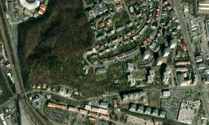 Stibralova vila – letecký pohled