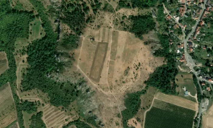 Stolová hora u Klentnice (archeologická lokalita) – letecký pohled