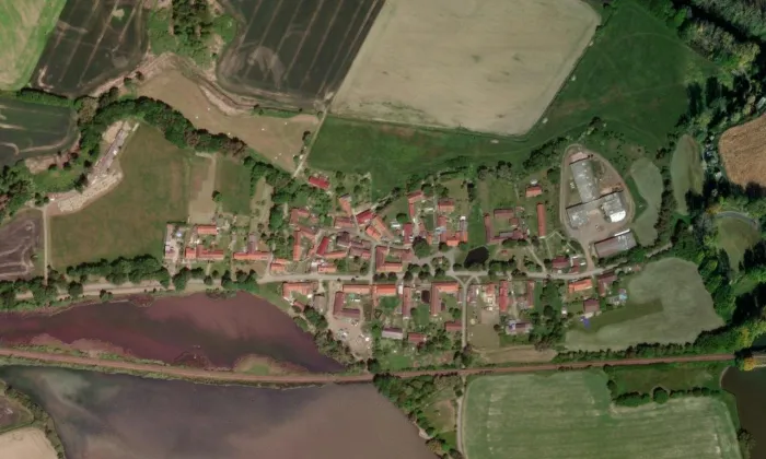 Sudoměř – letecký pohled