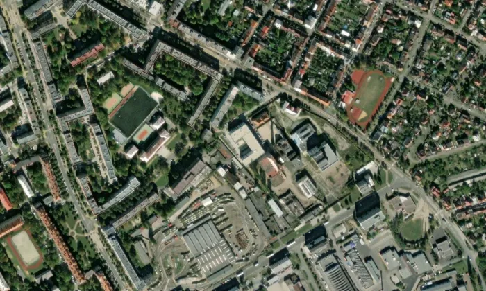 Světovar Plzeň (pivovarský areál) – letecký pohled