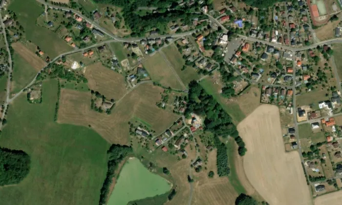 Sychrovský tunel – letecký pohled