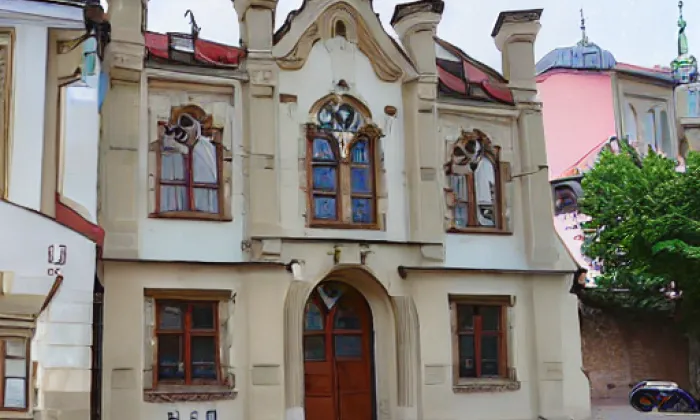 synagoga v Dobrušce – winter