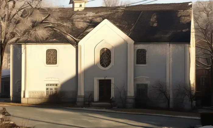 Synagoga v Prostiboři – zima