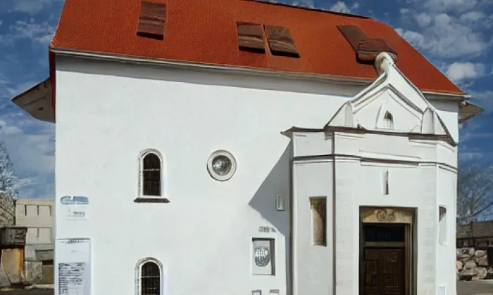Synagoga v Rousínově – akvarel