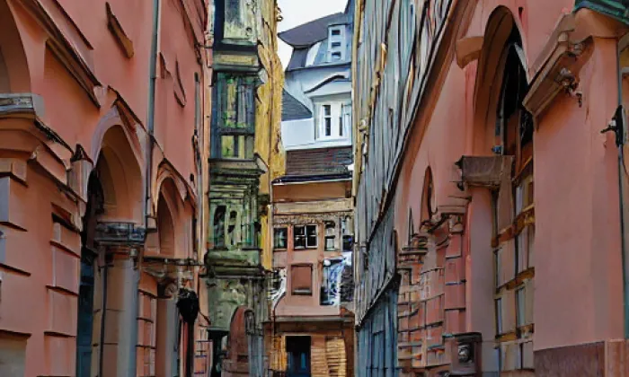 Týnská ulička – akvarel