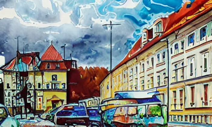 Teplice – akvarel