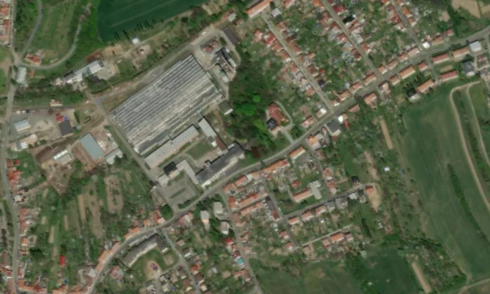 Thonetova vila – letecký pohled
