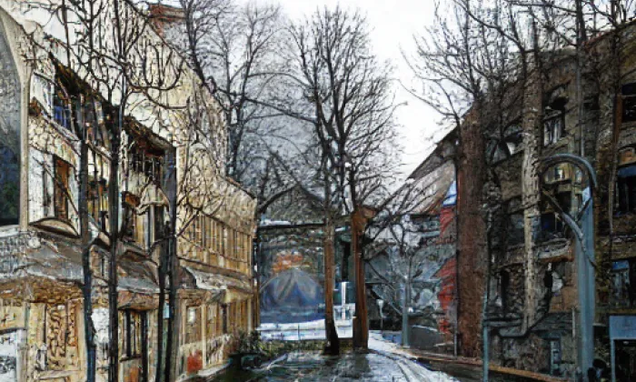 Torzo železničního mostu přes Rokytku – jaro